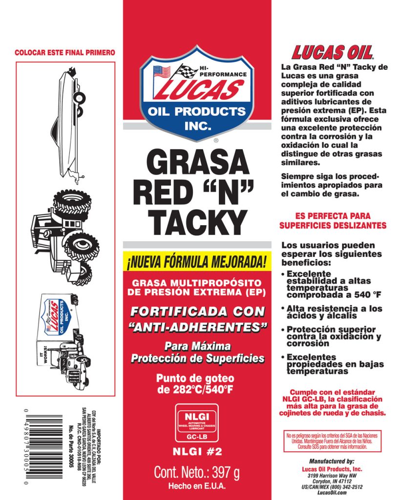 Grasa Red “N” Tacky