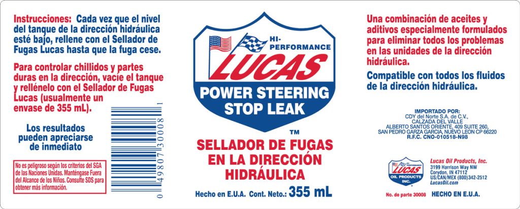 Sellador de Fugas para la Dirección Hidráulica