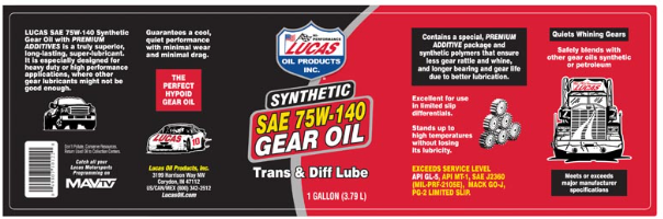 Synthetic SAE 75W-140 Gear Oil