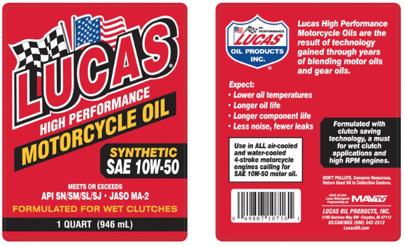 ACEITES DE ALTO RENDIMIENTO PARA MOTOCICLETAS