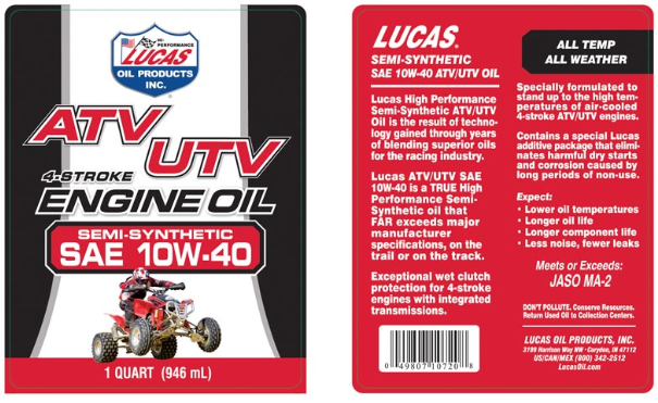 ACEITE PARA MOTOR SEMI-SINTÉTICO SAE 10W-40 PARA VEHICULOS TODO TERRENO