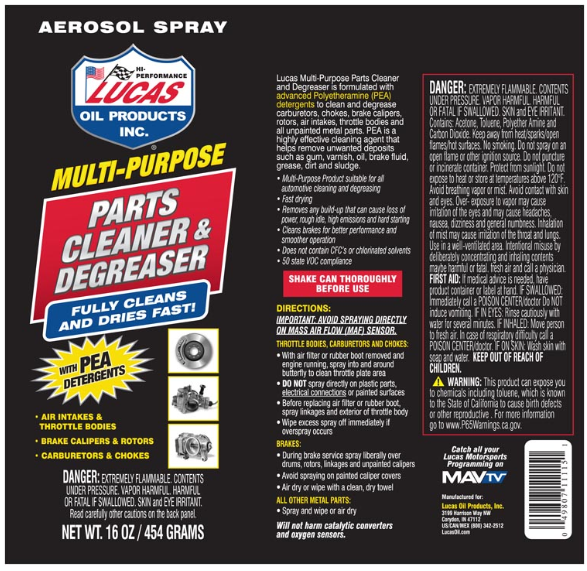 Multi-Purpose Parts Cleaner & Degreaser