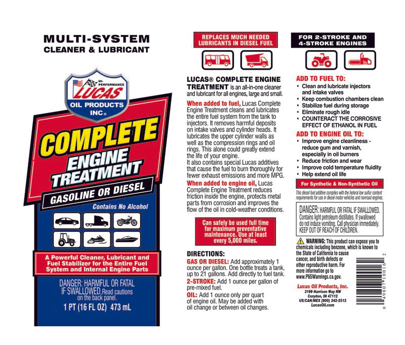 Complete Engine Treatment