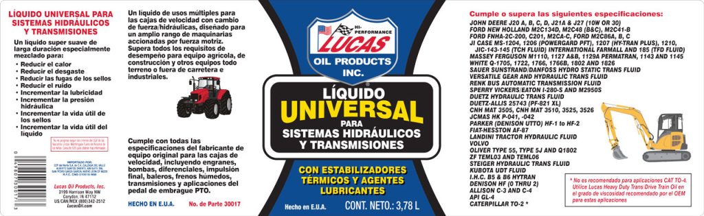 Aceite Hidráulico y de Transmisión Universal