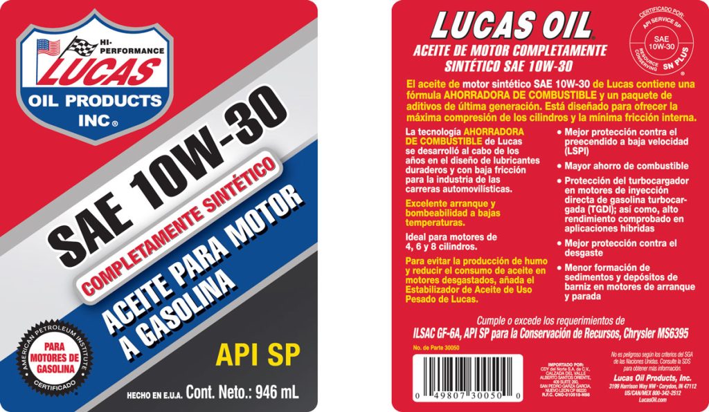 Aceites para Motor Sintéticos