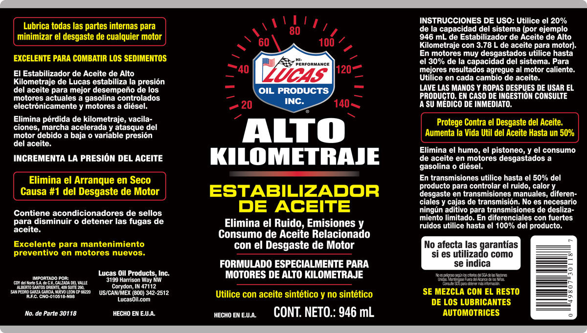Estabilizador de Aceite para Motor de Alto Kilometraje