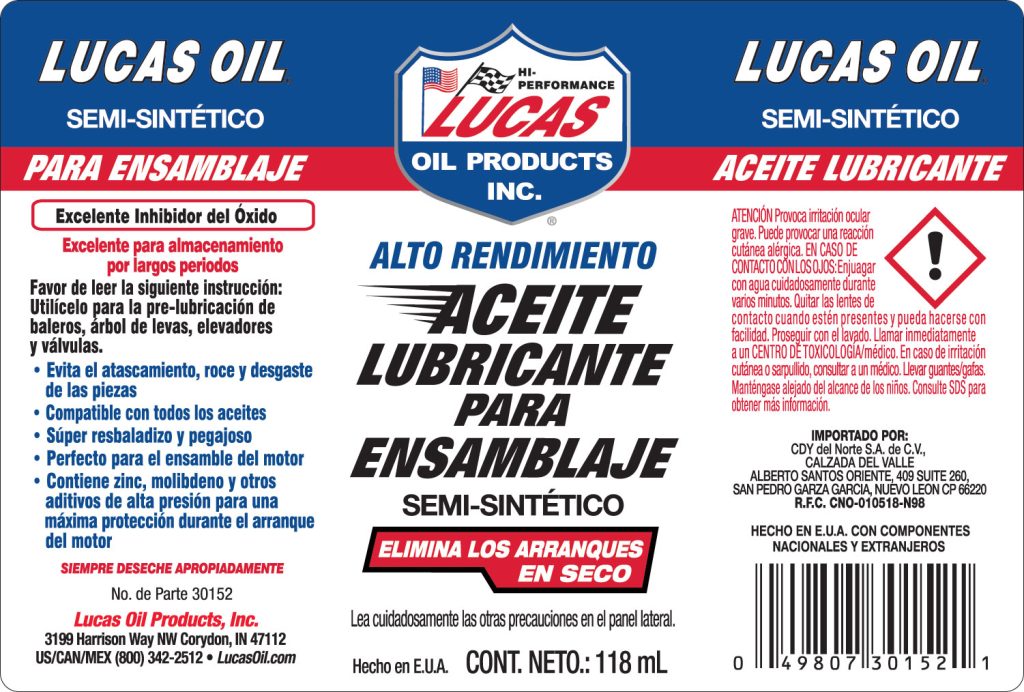 Lubricante de Ensambles