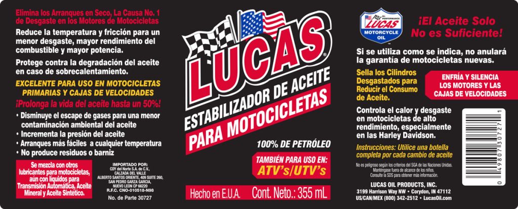 Estabilizador de Aceite para Motocicleta
