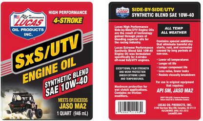 Synthetic 4-Stroke SxS Engine Oil