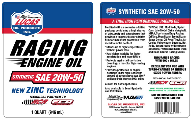 Racing Only Motor Oil