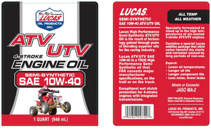 ACEITE PARA MOTOR SEMI-SINTÉTICO SAE 10W-40 PARA VEHICULOS TODO TERRENO